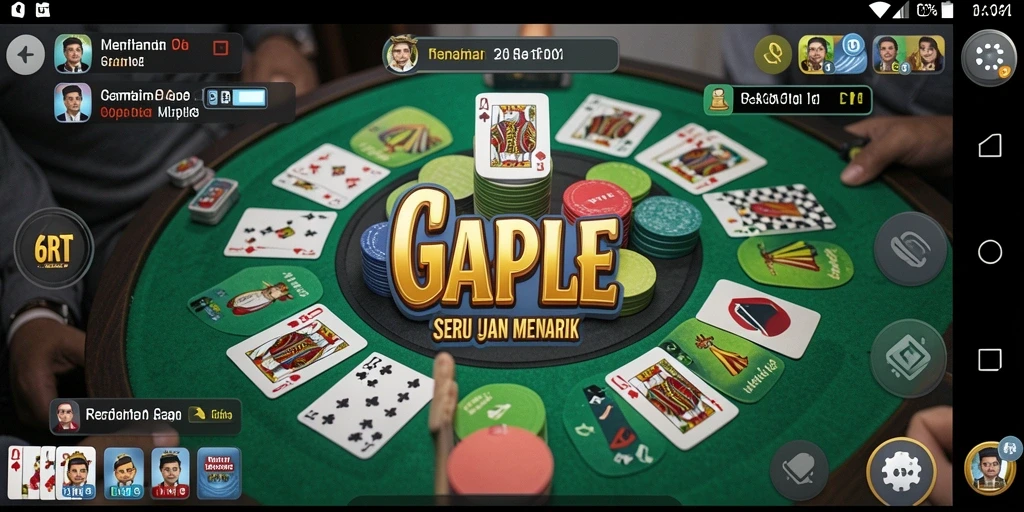 Tampilan menarik gameplay Gaple di 6RT.