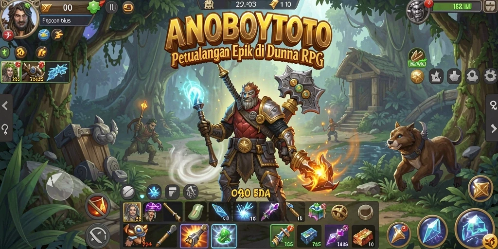 Tampilan gameplay RPG ANOBOYTOTO yang mendebarkan dan penuh aksi.