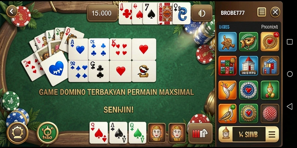 Screenshot gameplay Domino yang menarik dan interaktif.