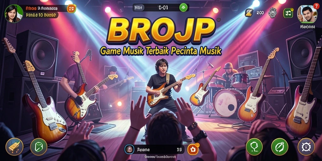 Tampilan menarik dari gameplay BROJP saat bermain musik.