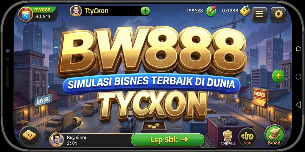 Screenshot utama BW888 menampilkan momen seru dalam gameplay Tycoon.