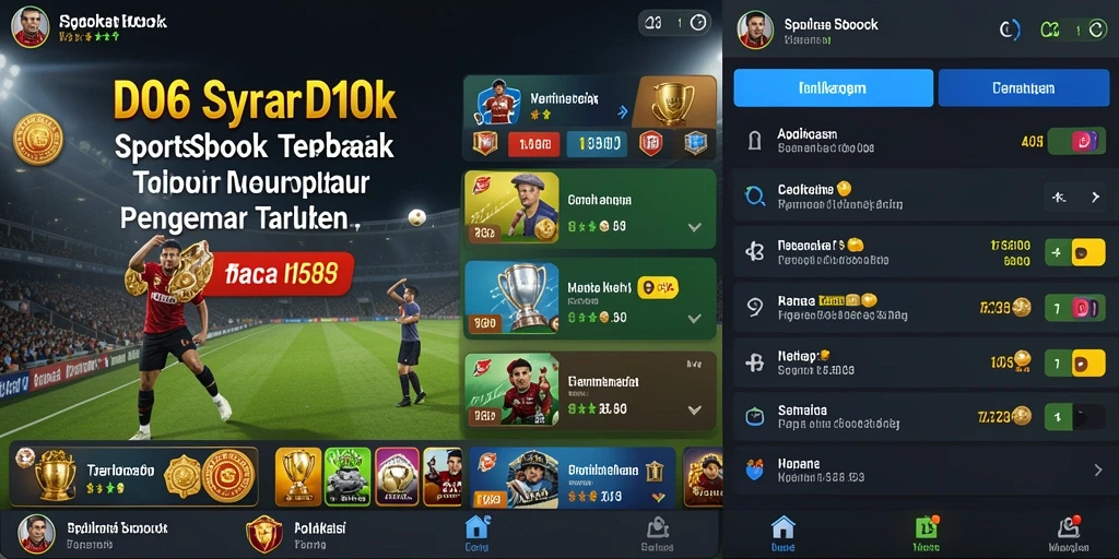 Tampilan screenshot D06 yang menampilkan berbagai pilihan taruhan olahraga.