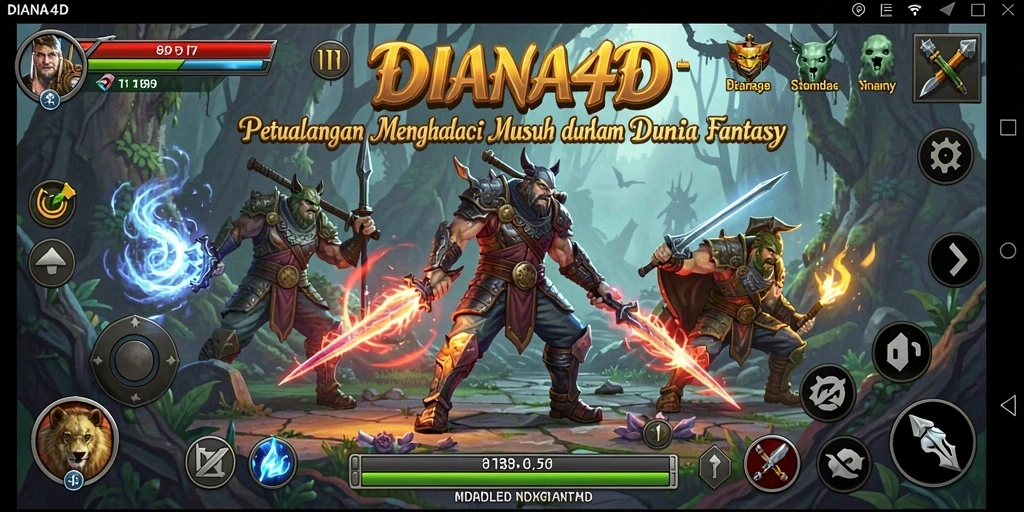 Tampilan konsep petualangan seru di game ARPG DIANA4D.