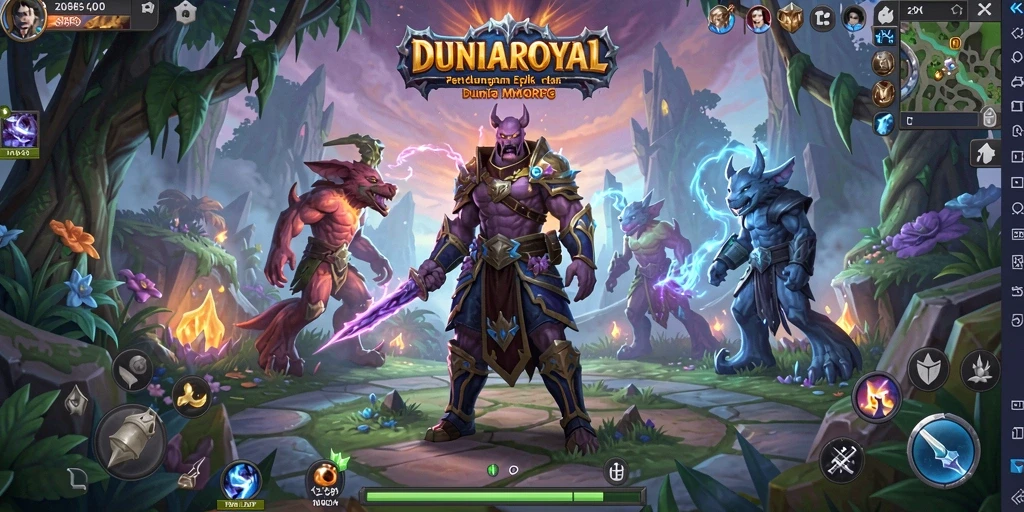Tampilan gameplay seru dalam dunia petualangan MMORPG DUNIAROYAL.