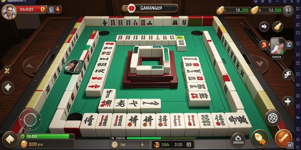 Tampilan gameplay menarik dari GAWANG69 dengan elemen Mahjong.