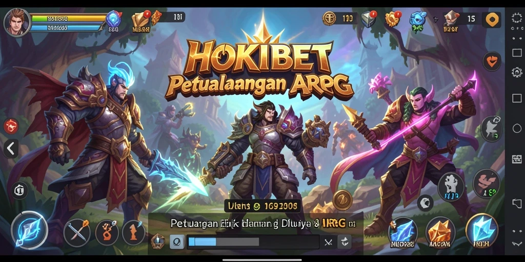 Tampilan gameplay HOKIBET yang seru dan mendebarkan dalam gaya ARPG.