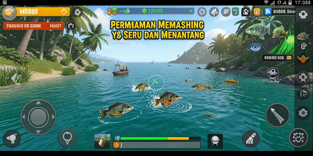 Tampilan menarik dari gameplay memancing di MR888 yang mendebarkan.