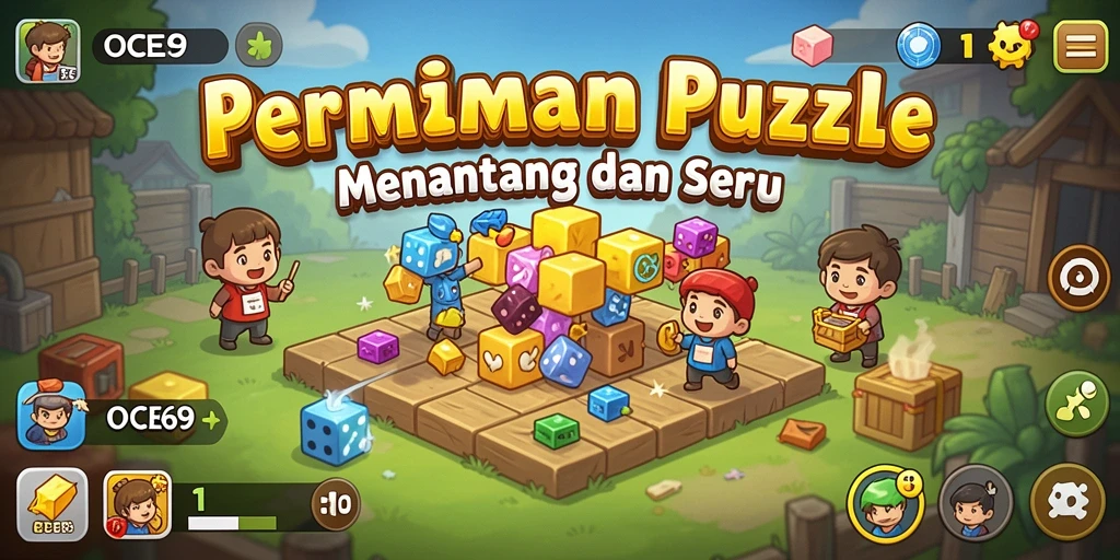 Tampilan gameplay OCE69 dengan berbagai teka-teki menantang.