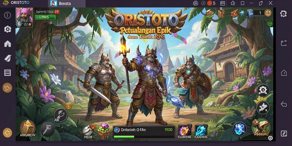 Tampilan gameplay ORISTOTO yang epik dan menarik.