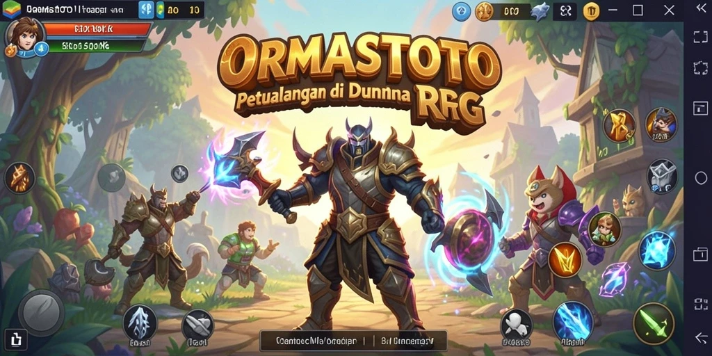 Gameplay ORMASTOTO yang menarik dengan karakter dan petualangan yang epik.