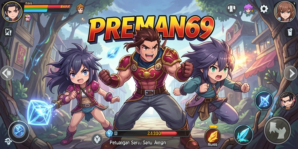 Tampilan menawan dari <strong>PREMAN69</strong> menunjukkan aksi karakter-karakter Anime.