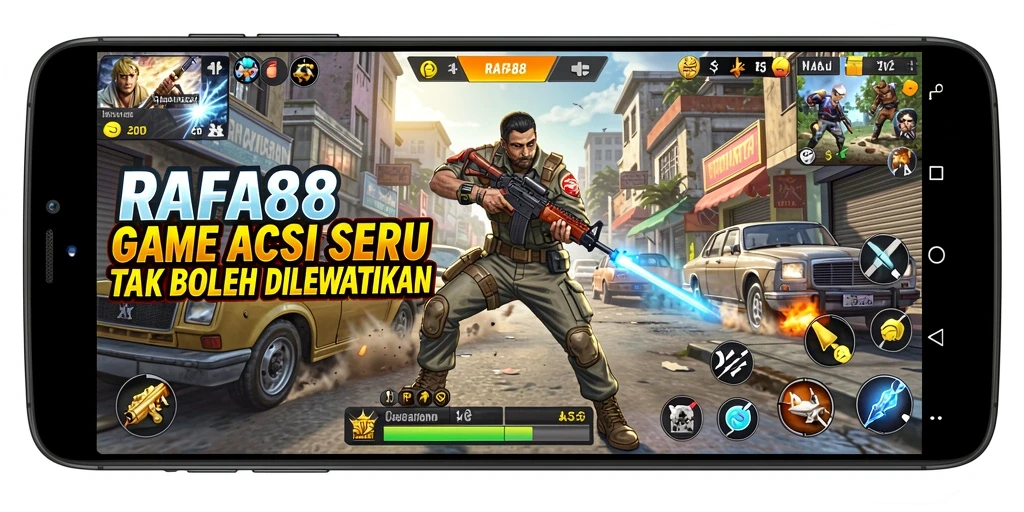 Tampilan gameplay RAFA88 yang penuh aksi dan tantangan seru.