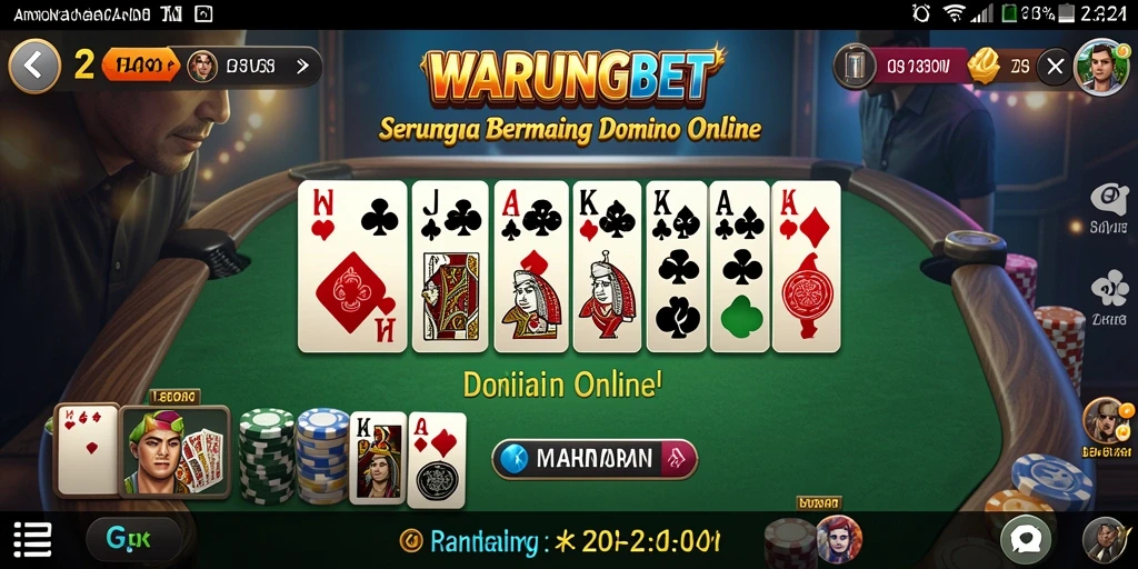 Tampilan gameplay Domino yang mengasyikkan di WARUNGBET.