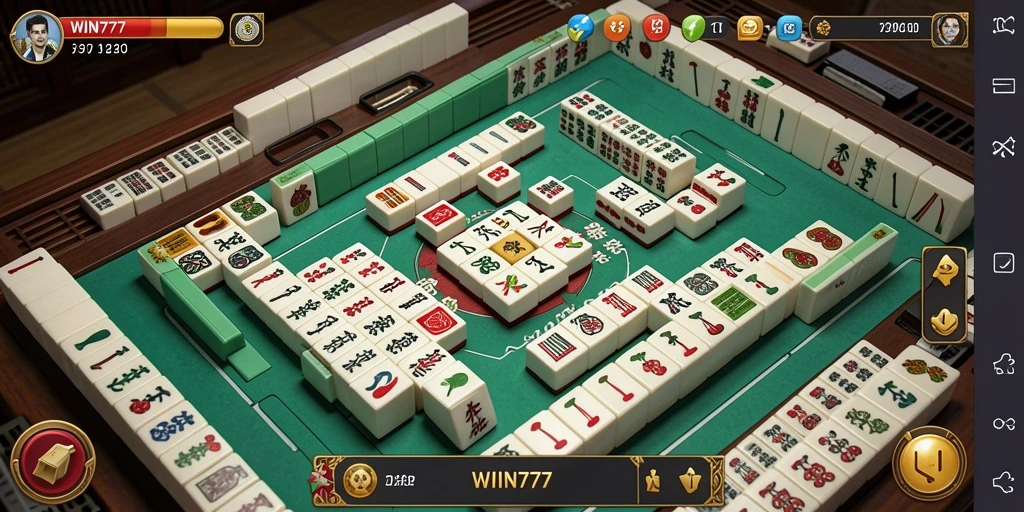 Screenshot gameplay WIN777 menampilkan pengalaman seru Mahjong.