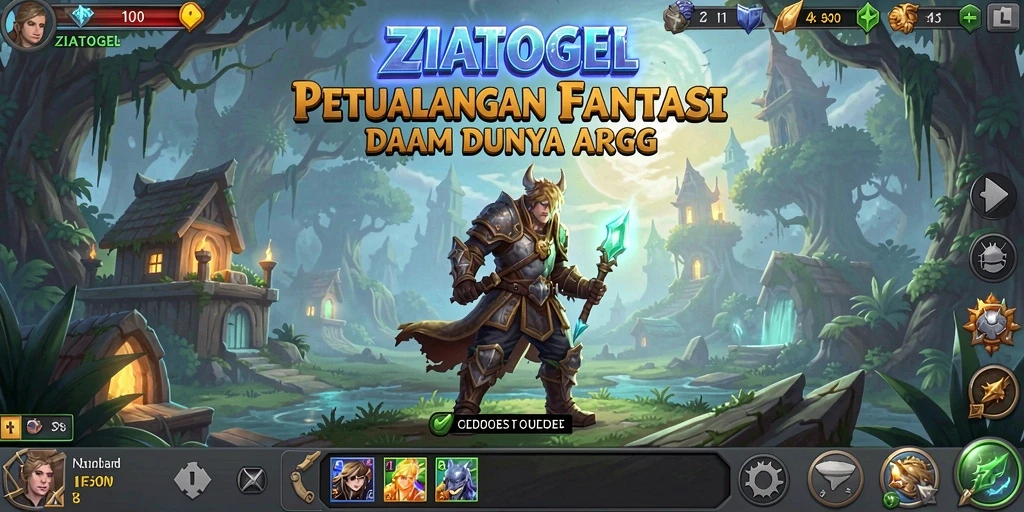 Screenshot gameplay epik dalam ZIATOGEL menampilkan pertarungan karakter yang mendebarkan.